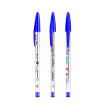 Klassischer transparenter Kunststoff-Kugelschreiber mit blauer Tinte BIC® Cristal® farbe blau