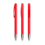 Nachfüllbarer Kunststoff-Kugelschreiber mit Klickmechanik und blauer Tinte BIC® farbe rot