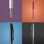 Nachfüllbarer Kunststoff-Kugelschreiber mit Klickmechanik und blauer Tinte BIC®