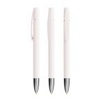 Nachfüllbarer Kunststoff-Kugelschreiber mit Klickmechanik und schwarzer Tinte BIC® farbe weiß