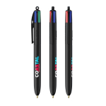 Kugelschreiber aus recyceltem Kunststoff, in der EU hergestellt, mit 4-Farben-Tinte BIC® farbe schwarz