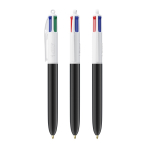 Kugelschreiber aus recyceltem Kunststoff, in der EU hergestellt, mit 4-Farben-Tinte BIC® farbe weiß/schwarz