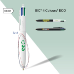 Kugelschreiber aus recyceltem Kunststoff, in der EU hergestellt, mit 4-Farben-Tinte BIC®