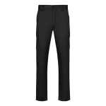 Unisex-Cargohose aus Twill mit elastischem Bund, 190 g/m², Velilla farbe schwarz