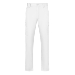 Unisex-Cargohose aus Twill mit elastischem Bund, 190 g/m², Velilla farbe weiß