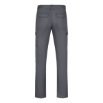 Unisex-Cargohose aus Twill mit elastischem Bund, 190 g/m², Velilla farbe grau dritte Ansicht