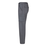 Unisex-Cargohose aus Twill mit elastischem Bund, 190 g/m², Velilla farbe grau vierte Ansicht
