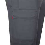 Unisex-Cargohose aus Twill mit elastischem Bund, 190 g/m², Velilla farbe grau achte Ansicht