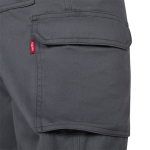 Unisex-Cargohose aus Twill mit elastischem Bund, 190 g/m², Velilla farbe grau neunte Ansicht