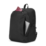 Reiserucksack mit vollständiger Öffnung und Tasche, 25 l, 16 Zoll farbe schwarz achte Ansicht