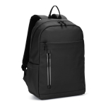 Rucksack aus Kunstleder mit wasserabweisenden Reißverschlüssen für PC 16” farbe schwarz