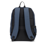 Rucksack aus Kunstleder mit wasserabweisenden Reißverschlüssen für PC 16” farbe blau dritte Ansicht