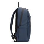 Rucksack aus Kunstleder mit wasserabweisenden Reißverschlüssen für PC 16” farbe blau vierte Ansicht