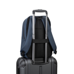 Rucksack aus Kunstleder mit wasserabweisenden Reißverschlüssen für PC 16” farbe blau siebte Ansicht