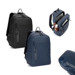 Rucksack aus Kunstleder mit wasserabweisenden Reißverschlüssen für PC 16” Ansicht in vielen Farben