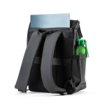 Rucksack aus Kunstleder mit Klappe, ideal für Laptops bis 16” farbe schwarz neunte Ansicht