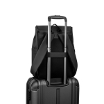 Rucksack aus Kunstleder mit Klappe, ideal für Laptops bis 16” farbe schwarz zehnte Ansicht
