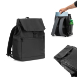 Rucksack aus Kunstleder mit Klappe, ideal für Laptops bis 16” Ansicht in vielen Farben