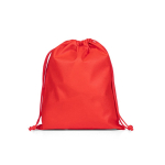 Mittelgroßer Kordelzugbeutel aus Vliesstoff mit thermoversiegeltem Verschluss 60 g/m² farbe rot