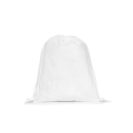Mittelgroßer Kordelzugbeutel aus Vliesstoff mit thermoversiegeltem Verschluss 60 g/m² farbe weiß