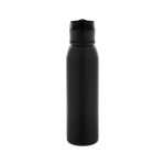 Sportflasche aus recyceltem Edelstahl, einwandig, 670 ml farbe schwarz zweite Ansicht
