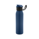 Sportflasche aus recyceltem Edelstahl, einwandig, 670 ml farbe marineblau