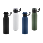 Sportflasche aus recyceltem Edelstahl, einwandig, 670 ml Ansicht in vielen Farben