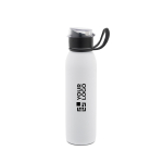 Sportflasche aus recyceltem Edelstahl, einwandig, 670 ml Ansicht mit Druckbereich