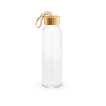 Glasflasche mit Bambusdeckel und Kordelgriff 520 ml farbe natürliche farbe