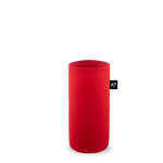 Flaschenhülle aus recyceltem Filz für den Transport farbe rot