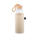 Flaschenhülle aus recyceltem Filz für den Transport farbe beige vierte Ansicht