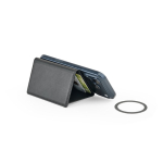Magnetische Handy-Geldbörse mit magnetischem RFID-Verschluss farbe schwarz sechste Ansicht