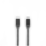 Magnetisches geflochtenes USB-C-zu-USB-C-Kabel aus Polyester 60 W farbe schwarz zweite Ansicht