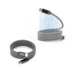 Magnetisches geflochtenes USB-C-zu-USB-C-Kabel aus Polyester 60 W Ansicht in vielen Farben
