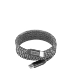 Magnetisches geflochtenes USB-C-zu-USB-C-Kabel aus Polyester 60 W Ansicht mit Druckbereich