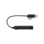 Umweltfreundlicher Multifunktions-USB-Hub mit 4 Anschlüssen und 10 W Ladeleistung farbe schwarz zweite Ansicht