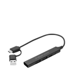 Umweltfreundlicher Multifunktions-USB-Hub mit 4 Anschlüssen und 10 W Ladeleistung Ansicht mit Druckbereich