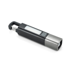 Wiederaufladbare USB-C-Taschenlampe mit LED- und COB-Lichtmodi 2 W 800 mAh farbe schwarz vierte Ansicht