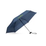 Kompakter Mini-Regenschirm, manuell, 5-teilig, mit Gummihülle Ø90 farbe blau Ansicht mit Logo 1