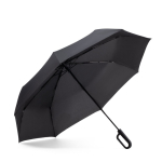 3-teilig faltbarer Regenschirm aus Pongee mit ergonomischem Griff Ø117 farbe schwarz