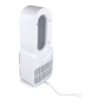 Tragbarer flügelloser Ventilator mit LED-Licht, 6 Farben und 4 Stufen farbe weiß dritte Ansicht
