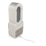 Tragbarer flügelloser Ventilator mit LED-Licht, 6 Farben und 4 Stufen farbe beige dritte Ansicht