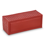 PU-Schaum-Antistressartikel in quadratischer Schiffscontainerform farbe rot