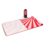 Schnelltrocknendes RPET-Strandtuch mit Sublimationsdruck, 100 x 180 cm farbe rot