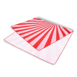 Schnelltrocknendes RPET-Strandtuch mit Sublimationsdruck, 100 x 180 cm farbe rot dritte Ansicht