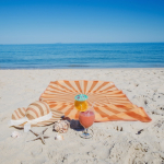 Schnelltrocknendes RPET-Strandtuch mit Sublimationsdruck, 100 x 180 cm farbe orange siebte Ansicht