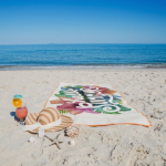Schnelltrocknendes RPET-Strandtuch mit Sublimationsdruck, 100 x 180 cm farbe orange achte Ansicht