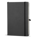 A5-Notizbuch mit PU-Hardcover für Lasergravur, liniert farbe schwarz