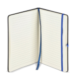 A5-Notizbuch mit PU-Hardcover für Lasergravur, liniert farbe blau dritte Ansicht