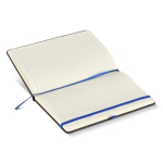 A5-Notizbuch mit PU-Hardcover für Lasergravur, liniert farbe blau vierte Ansicht